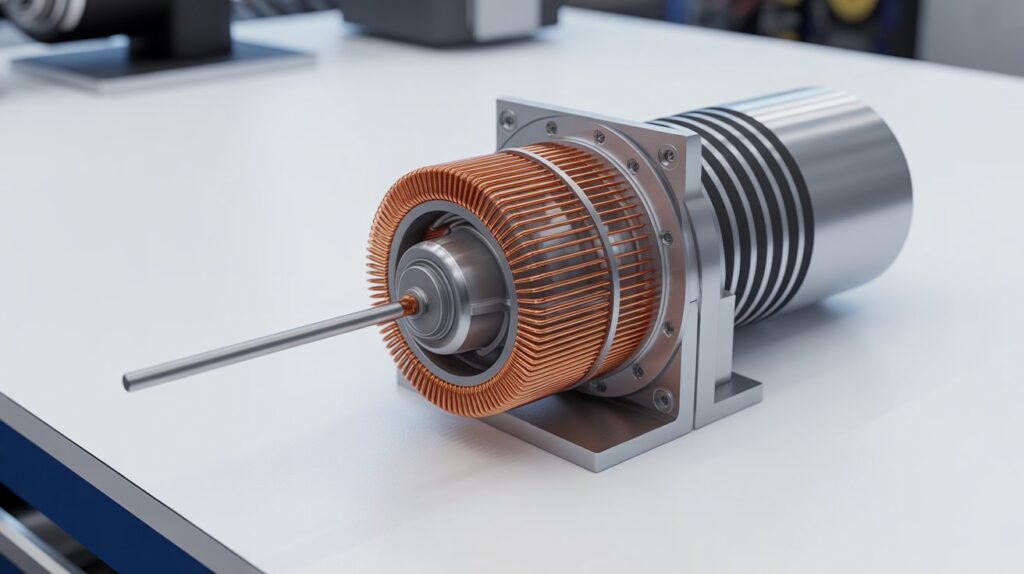 Close-up of a microwave magnetron component, the most common cause of a microwave running but not heating