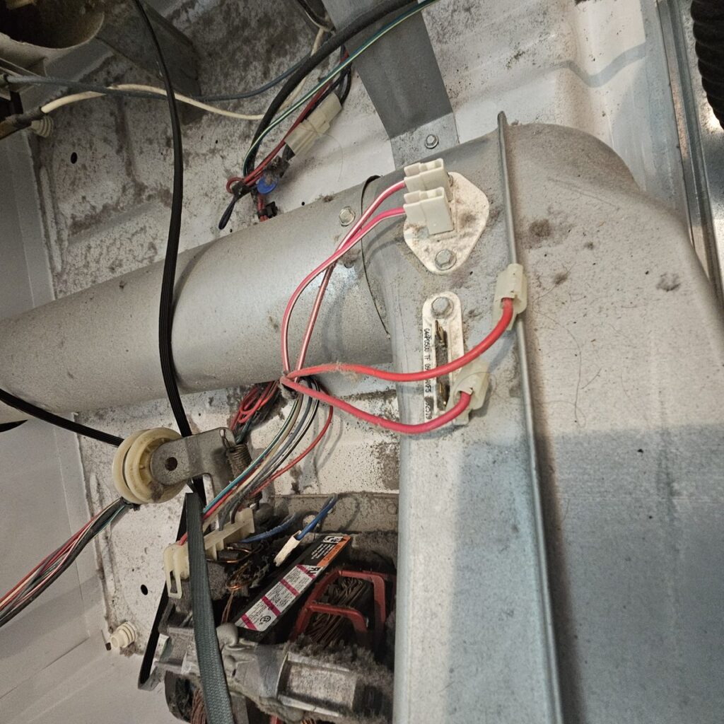 maytag bravos xl dryer thermal fuse location