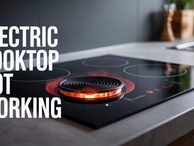 Electric cooktop not working — smooth-top glass ceramic burner showing no heat in a modern kitchen