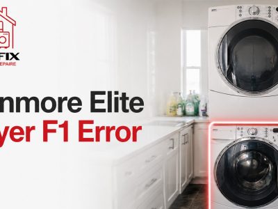 Kenmore Elite dryer F1 error shown on display before mainboard repair